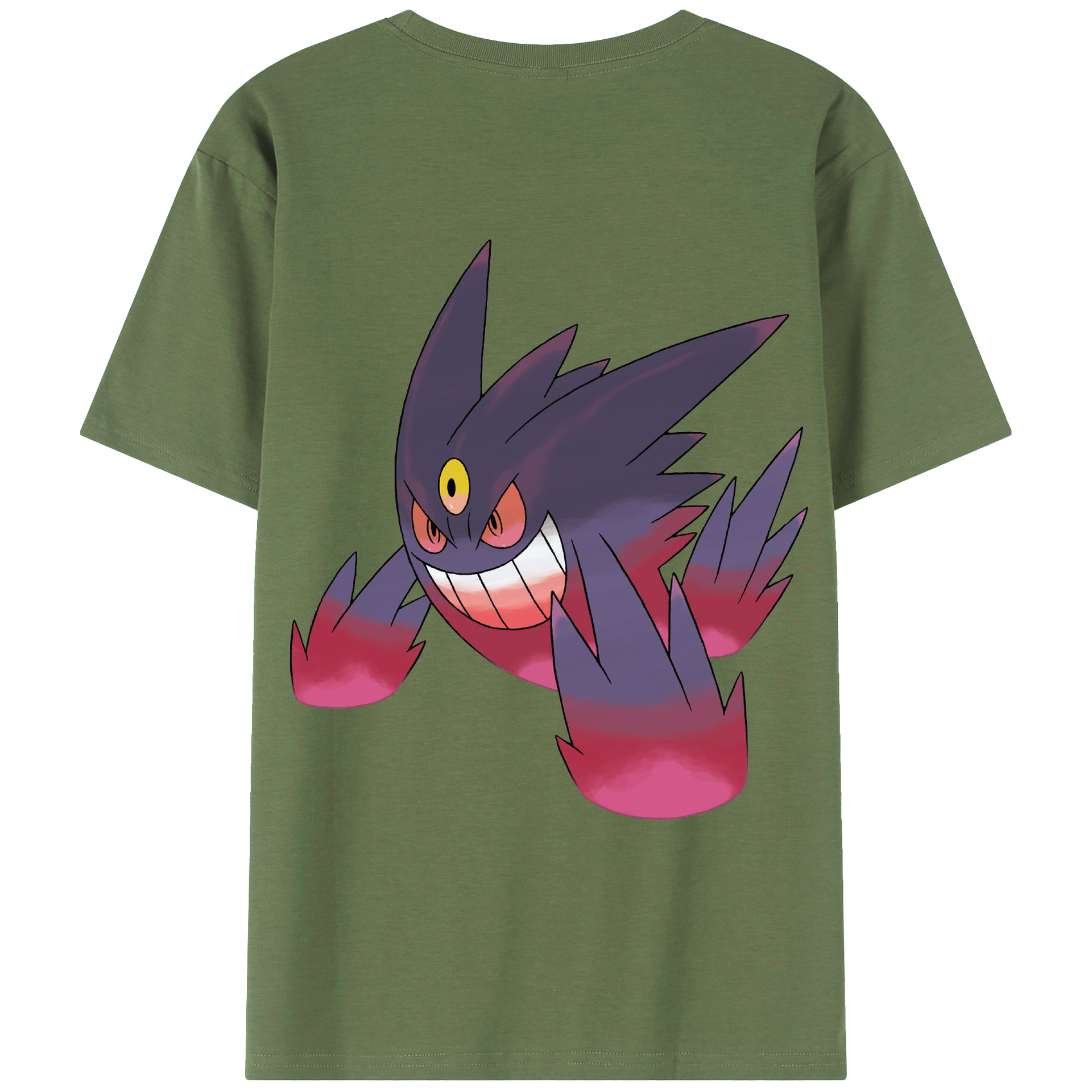 （画像用） ポケットモンスター Pokémon 綿100％ メンズ半袖Tシャツ（バックプリント） 通気性